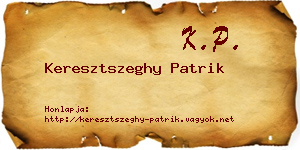 Keresztszeghy Patrik névjegykártya